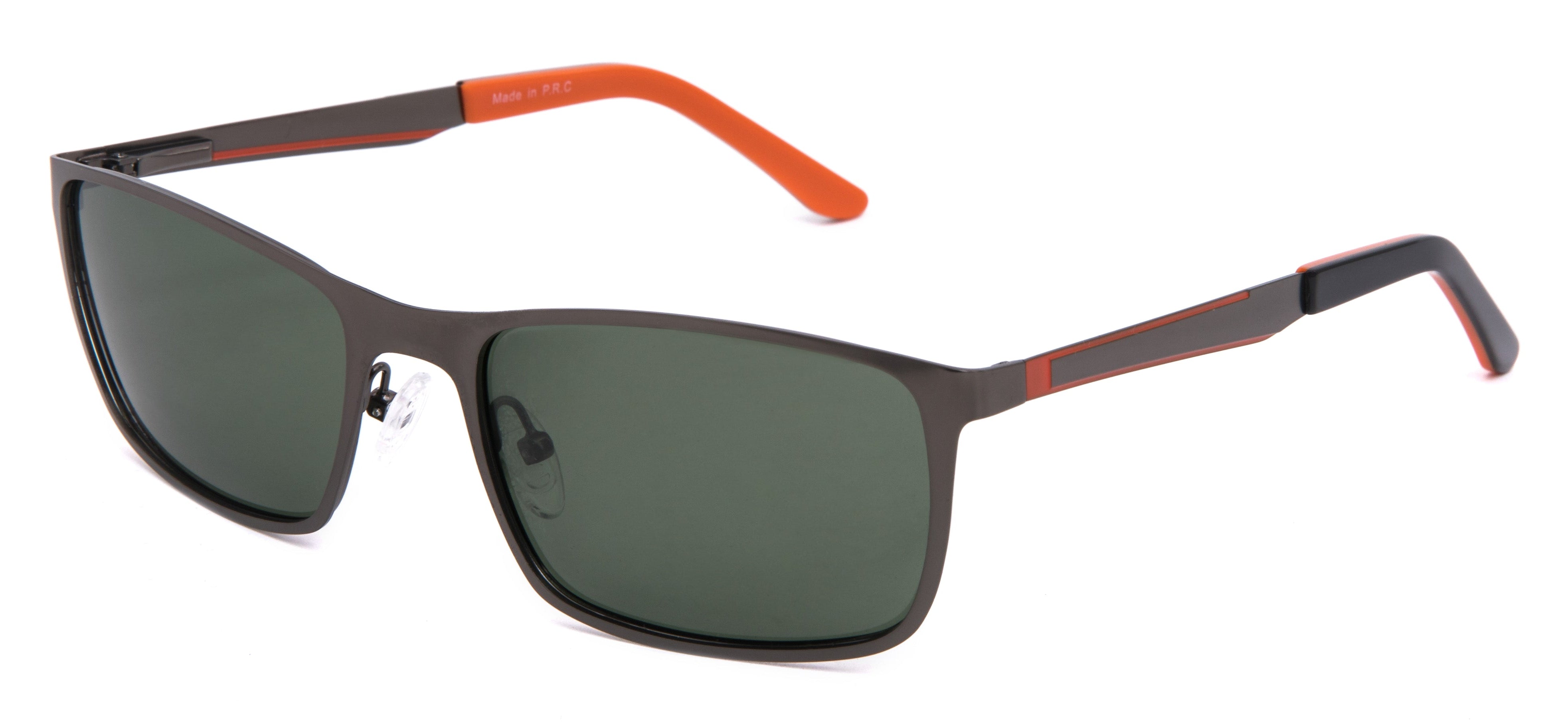 Orange Frame (Matte Finish) - Polarized Green Lens (C2)