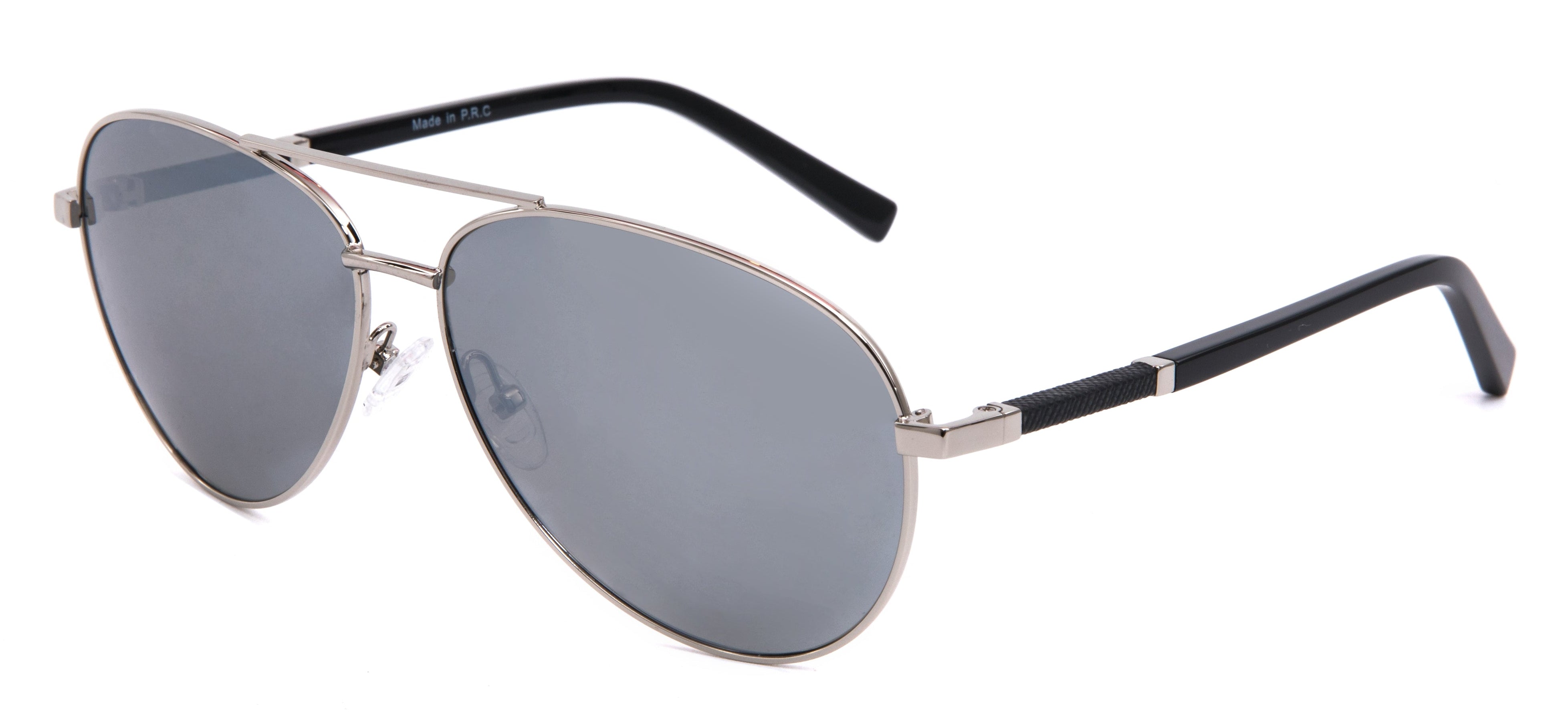 Silver Frame (Glossy Finish) - Polarized Silver Lens (C3)